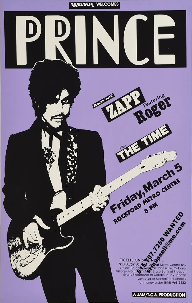 WANTED: PRINCE 1982 ROCKFORD, ILLINOIS CONCERT POSTER. — Scott Mussell